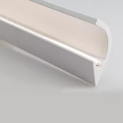 Profilo led a veletta 1 m in gesso e alluminio bianco - Bent