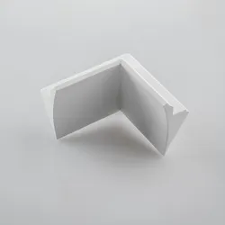 Connessione angolare per profilo a veletta 1,2x1,2 cm in gesso e alluminio bianco - Layva