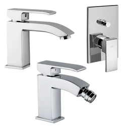 Set miscelatore lavabo e bidet con incasso doccia con deviatore cromato - Level di Paffoni