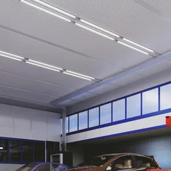 Plafoniera stagna led 60 cm in policarbonato bianco