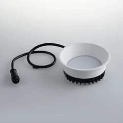 Faretto ad incasso diametro 12 cm luci rgb in alluminio pressofuso bianco