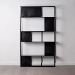 Libreria 100x175 cm in metallo nero - Anya