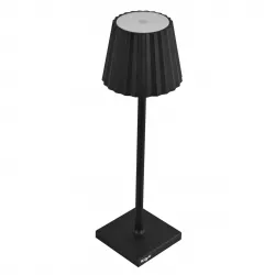 Lampada da tavolo portatile LED 10x38h cm in alluminio nero