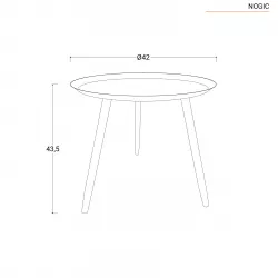 Tavolino 42 cm in metallo oro - Nogic