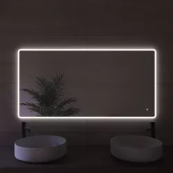 Specchio led 140x70 cm luce fredda con accensione touch - Navel