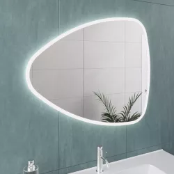 Specchio led 90x75 cm luce fredda forma a goccia - Rain