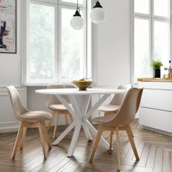 kindsgard Tavolino e sedie snakkermat 4 pezzi legno/bianco 
