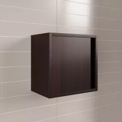 Colonna da bagno sospesa 70h cm in rovere mocha