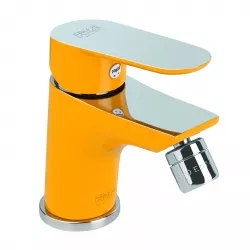 Miscelatore bidet senza scarico giallo e cromo - Lively