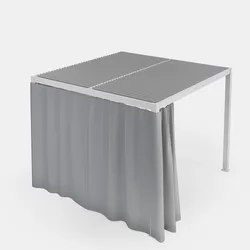 Set di 2 tende laterali per lato da 3 m per gazebo bioclimatico grigio