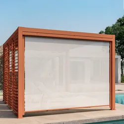 Tenda a caduta bianca lato da 3,6 m per pergola o gazebo bioclimatico terracotta - Harmony