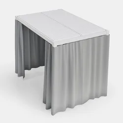 Set di 4 tende laterali per gazebo bioclimatico 3x2 m grigio