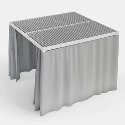 Set di 4 tende laterali per gazebo bioclimatico 3x3 m grigio
