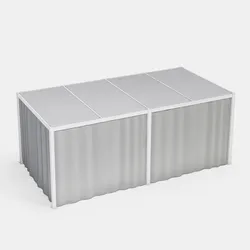 Set di 6 tende laterali per gazebo bioclimatico 3x6 m grigio