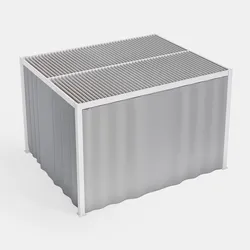 Set di 4 tende laterali per gazebo bioclimatico 3x3,6 m grigio