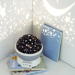 Lampada da tavolo 14h cm proiettore stelle con base grigio - Kids