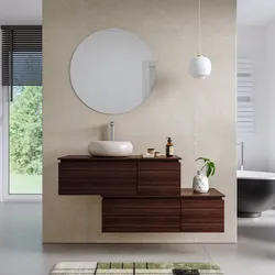 Mobile Bagno Sospeso 80 Cm Con Lavabo In Ceramica E Specchio – Sprint Rovere Chiaro MarinelliGroup