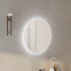 Specchio led Ø60 cm luce fredda retroilluminato - Selenite