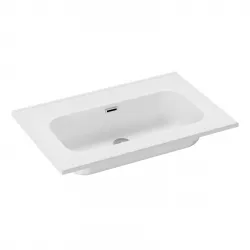 Lavabo da incasso monoforo 70x46 cm bianco opaco - Adamo