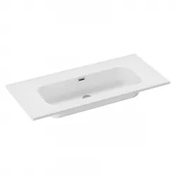 Lavabo da incasso monoforo 100x46 cm bianco opaco - Adamo