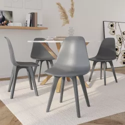 Set 4 sedie in polipropilene grigio - Serif