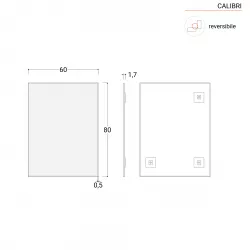 Specchio bagno 60x80 cm reversibile con cornice in alluminio bianco opaco -  Calbri