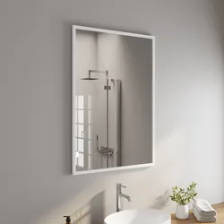 Specchio Da Parete Specchio Retroilluminato LED 100x70 Installazione Reversibile E Angoli Specchio Bagno 70x90 Cm - 6