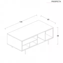 UTUMAX Home Arredamento Tavolino in Rovere Affumicato Dimensioni 100x60x42  cm Legno Ingegnerizzato : : Casa e cucina