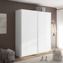 Armadio 200x223h cm con due ante scorrevoli bianco opaco - Alen