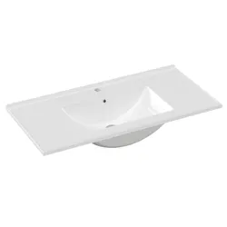 Lavabo da incasso monoforo 100x50 cm bianco lucido - Valley