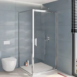 Box doccia 85x100 cm battente vetro trasparente anticalcare profilo cromo 195h - Moritz