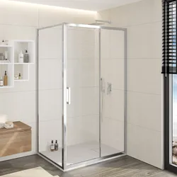 Box doccia 85x110 cm scorrevole vetro trasparente anticalcare profilo cromo 195h - Moritz
