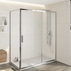 Box doccia 85x170 cm scorrevole vetro trasparente anticalcare profilo cromo 195h - Moritz