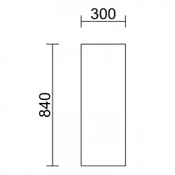 Pensile bagno 30x84 h cm con anta rovere scuro - Eternity