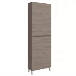 Colonna bagno da terra L. 60 cm Way rovere scuro 4 ante e 1