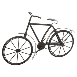 Figura decorativa 27h cm a forma di bicicletta in metallo nero