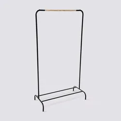 Appendiabiti singolo 149h cm in metallo nero
