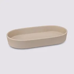 Vassoio porta saponetta in gres beige - Noix