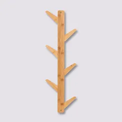 Appendiabiti 78h cm in legno di bambù con 6 ganci