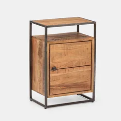 Comodino 44x30 cm in legno di acacia con anta - Freia Acacia