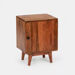 Comodino 45x35 cm in legno di acacia cannettato - Reed