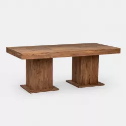Tavolo 200x100 cm in legno sheesham gambe 40x40 - Freia Sheesham