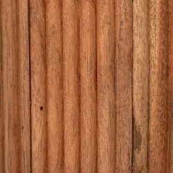 Tavolino rotondo 85 cm in legno di acacia cannettato - Freia Stone