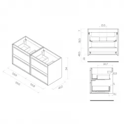 IKAYAA Cassettiera da Bagno con 4 Cassetti, Salvaspazio Cassettiera Bagno,  Armadietto da Pavimento da Bagno, Organizzatore Multifunzionale per Bagno,  Bianco 11,8 x 11,8 x 31,9 pollici (L * W * H) : : Casa e cucina