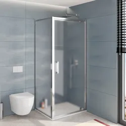 Box doccia 75x90 cm anta battente vetro opaco profilo cromo 195h - Moritz