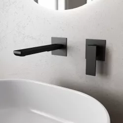 Miscelatore lavabo a incasso nero opaco - Reef