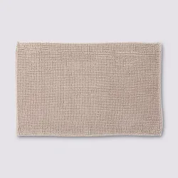 Tappeto da bagno in ciniglia 50x80 cm beige