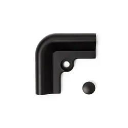 Supporto in ABS nero per barra salvagoccia ricambi box doccia angolo - Nilo e Flexy