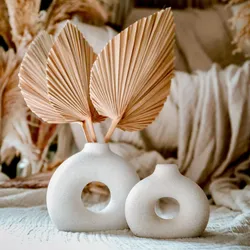 Set 3 steli di palma 70h cm naturale