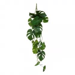 Pianta artificiale monstera sospesa 85h cm